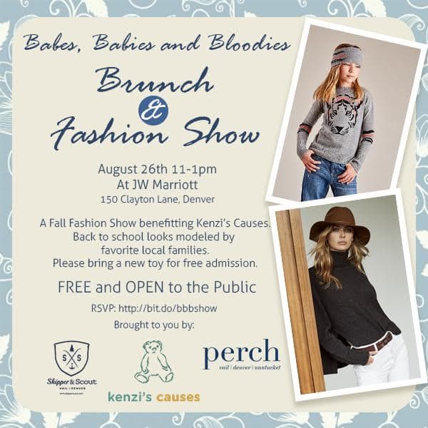 Join Kenzi’s Causes for a fall fashion show on Sunday, August 26th