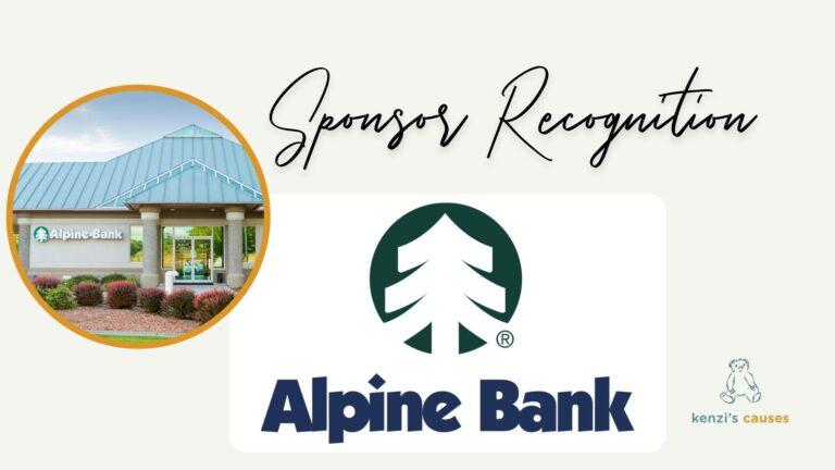 thank Alpine Bank for their support
